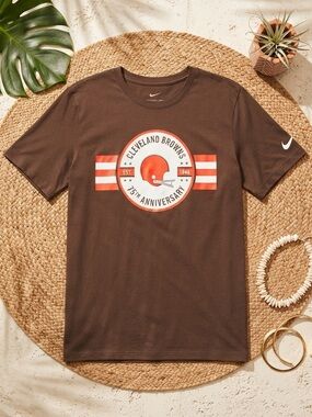 NWT NIKE NFL Cleveland Browns Commemorative 75th Anniversary Short Sleeve Shirt